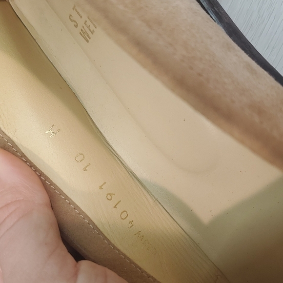 Stuart Weitzman Womens Suede Croc Style Loafer Flats shoes sz 10M - Picture 10 of 14